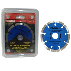 DISCO DE CORTE DIAMANTADO SEGMENTADO 110MM GOLFIELD 402110