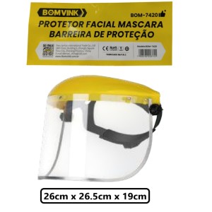 PROTETOR FACIAL MASCARA BARREIRA PROTETORA  BOM-7420