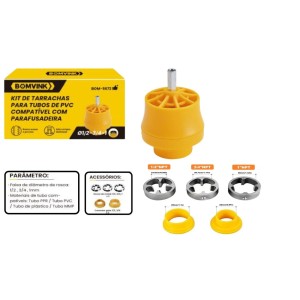 TARRACHAS PARA FAZER ROSCA EM CANO PVC 1/2 - 3/4 - 1