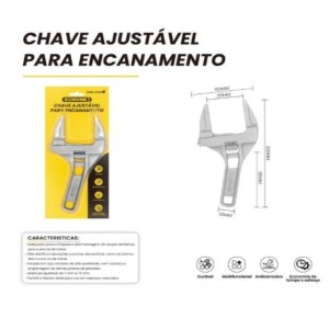 CHAVE AJUSTAVEL PARA ENCANAMENTO DE 7 MM A 70 MM BOM-1248