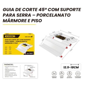 ADAPTADOR GUIA DE CORTE 45º COM SUPORTE PARA SERRA BOM-5675