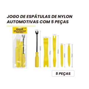 ESPATULA DE NYLON AUTOMOTIVA C/ 5 PCS BOM-3613
