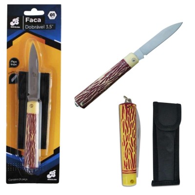 CANIVETE LAMINA ESTREITA DE METAL COM BAINHA BAR-141001-41