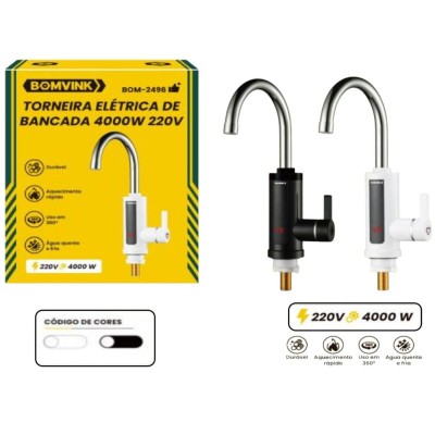 TORNEIRA ELETRICA DE BANCADA 4000W 220V BOM-2496