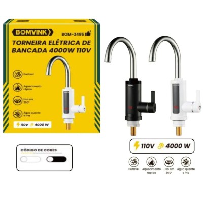 TORNEIRA ELETRICA DE BANCADA 4000W 110V BOM-2495