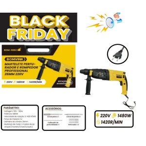 MARTELETE PERFURADOR E ROMPEDOR 1480W  220V  BOM-9662