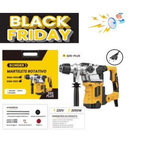 MARTELETE ROTATIVO ELETRICO 1850W 220V 4400 BPM  BOM-9530