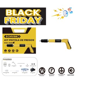 KIT PISTOLA DE PREGOS BOM-3628