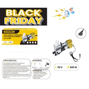 TUPIA MANUAL LAMINADORA COM CORPO DE ALUMINIO 110V 600W BOM-9555