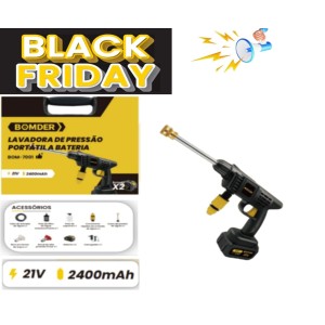 LAVADORA DE PRESSÃO PORTATIL NA MALETA C/2 BATERIAS 21V BOM-7001